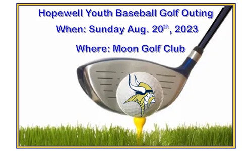 2023 Hopewell Youth Baseball Golf Outing