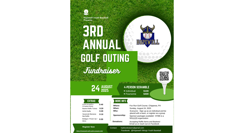 Golf Outing Registration Now Open
