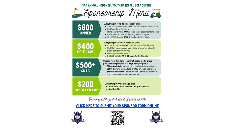 Golf Outing Sponsors Needed